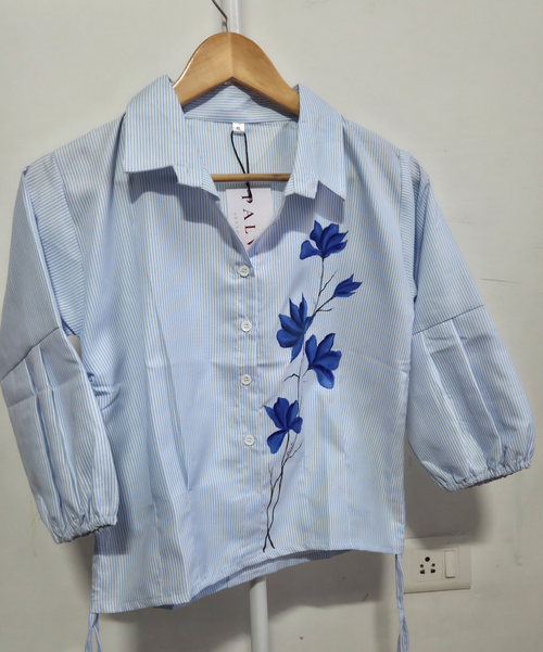 Aboli-6,Hand-Painted Women's Shirt