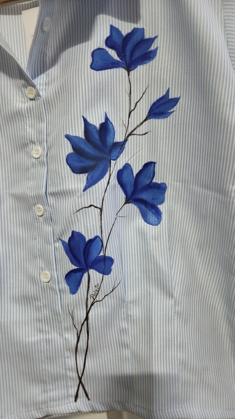 Aboli-6,Hand-Painted Women's Shirt