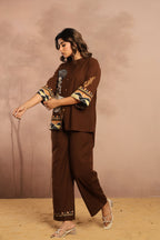 Kesar-2, Hand-Painted Tribal Cotton Co-Ord Set