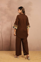 Kesar-2, Hand-Painted Tribal Cotton Co-Ord Set